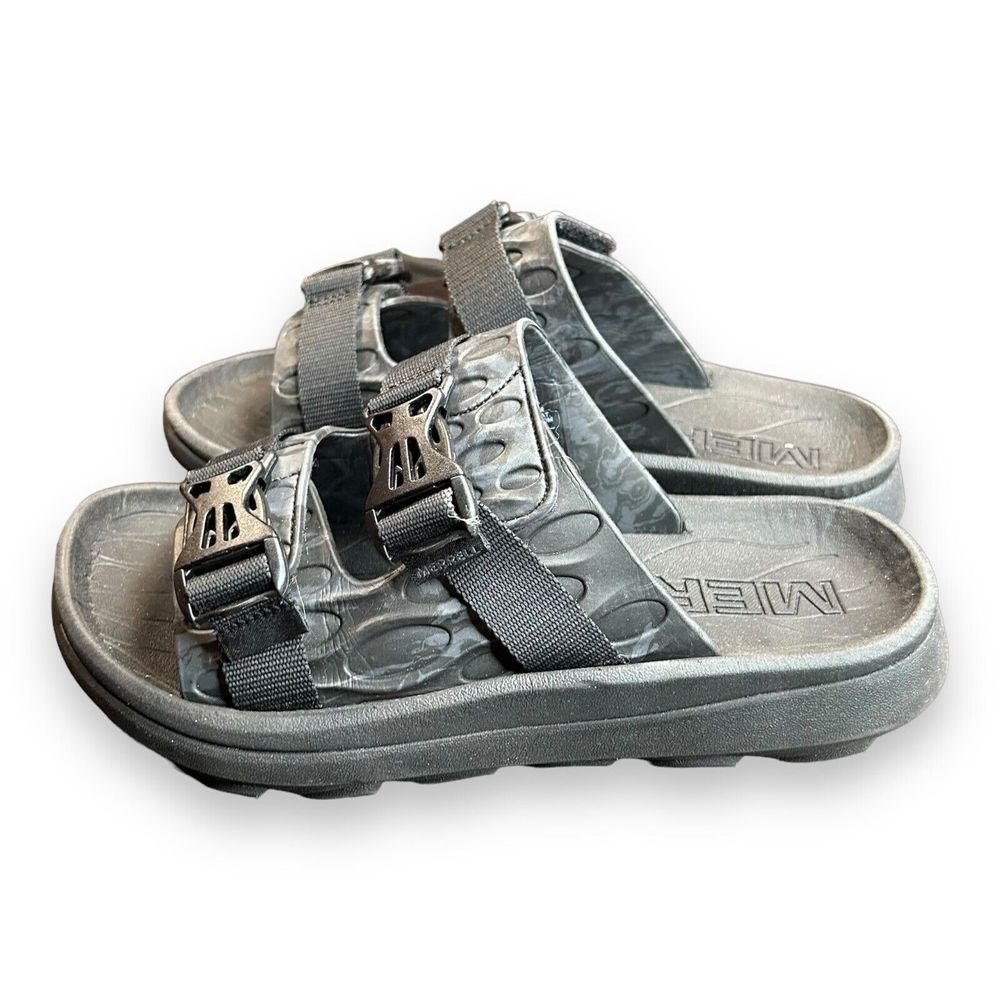 Merrell Hut Ultra‎ Wrap Mens Size 8 Slip On Sandals Shoes Triple Black